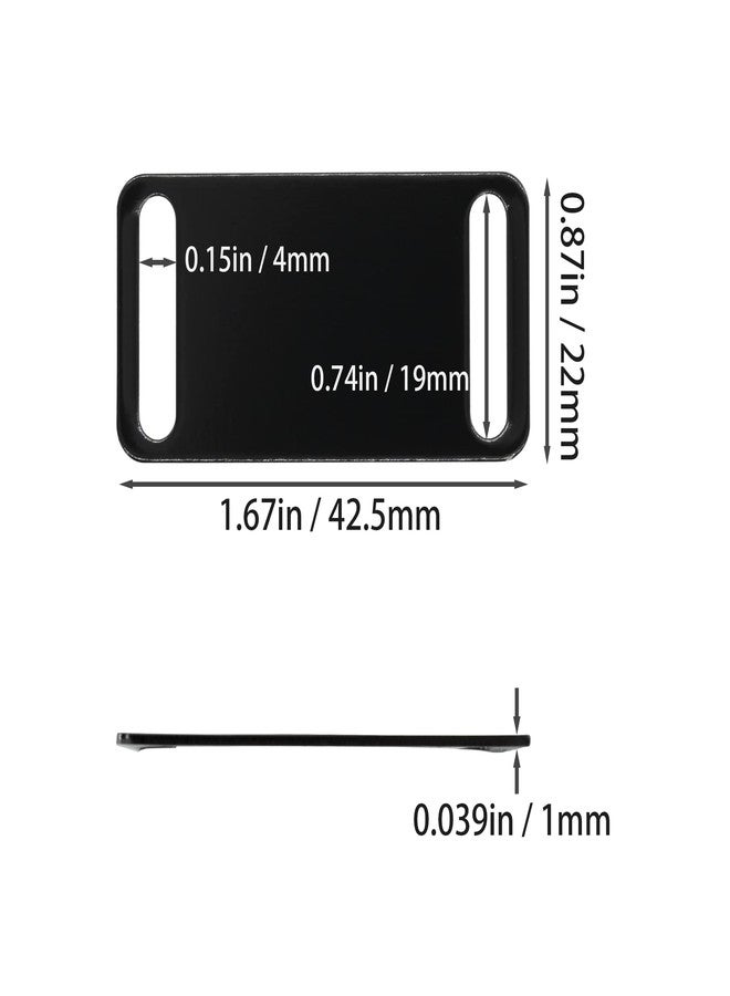 StayMax بطاقات تعريف فارغة من الألومنيوم من StayMax، بطاقات تعريف فارغة للكلاب، بطاقات تعريف للحيوانات الأليفة، 25 قطعة (أسود) - Image 2